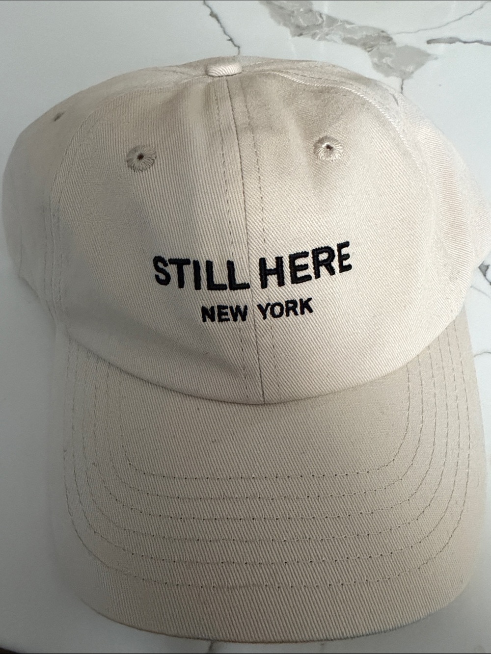 Still Here New York Beige Baseball Hat